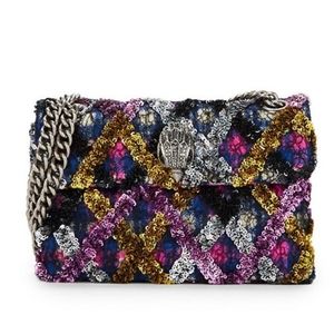 Sequined Mini Kensington Crossbody Bag  KURT GEIGER LONDON